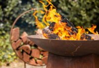 transform outdoor evenings perfect steel fire pit 5