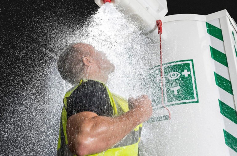 emergency showers for workplaces in chemical hazard preparedness