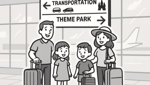 tips for stress free travel between airports and theme parks